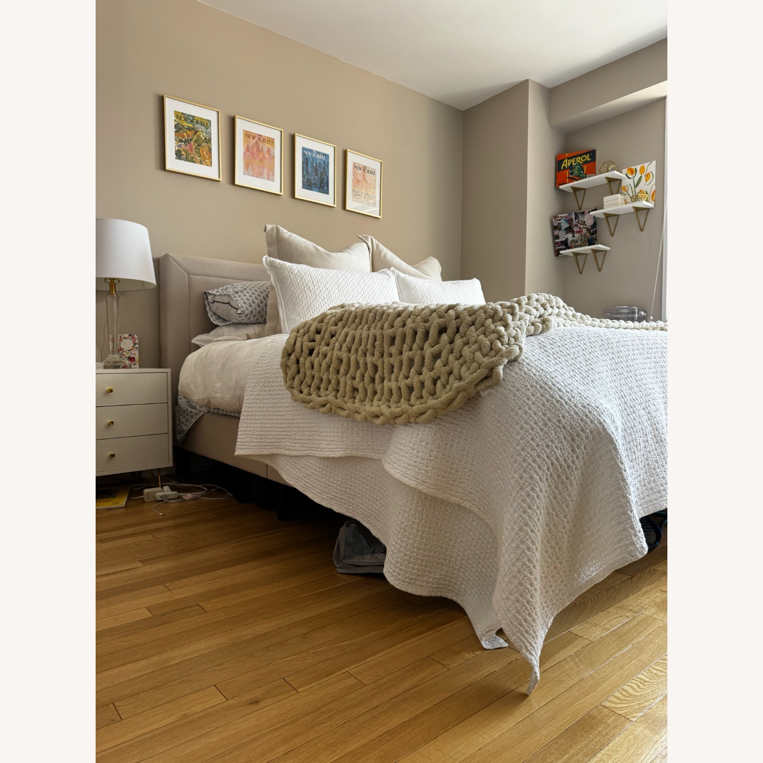 Amazon Zinus Natural Wood Queen Bed - image-3