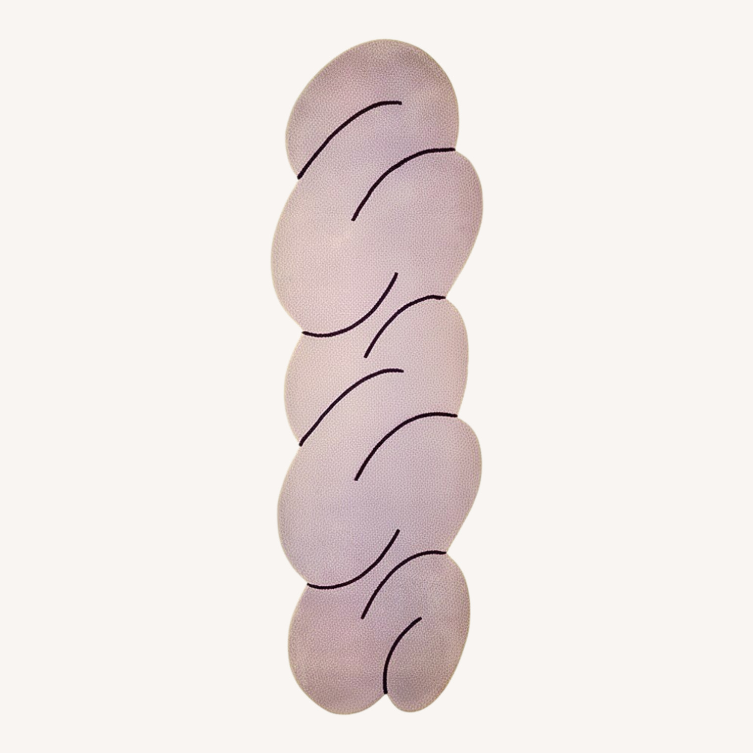 Okej Studio Squiggle Purple Wool Runner Rug 3' x 8' - image-0