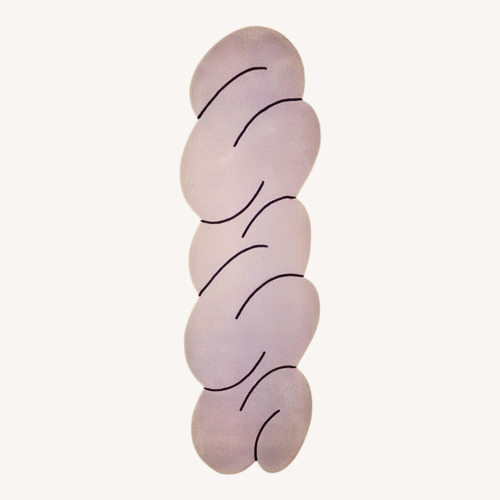 Used Okej Studio Squiggle Purple Wool Runner Rug 3' x 8' for sale on AptDeco