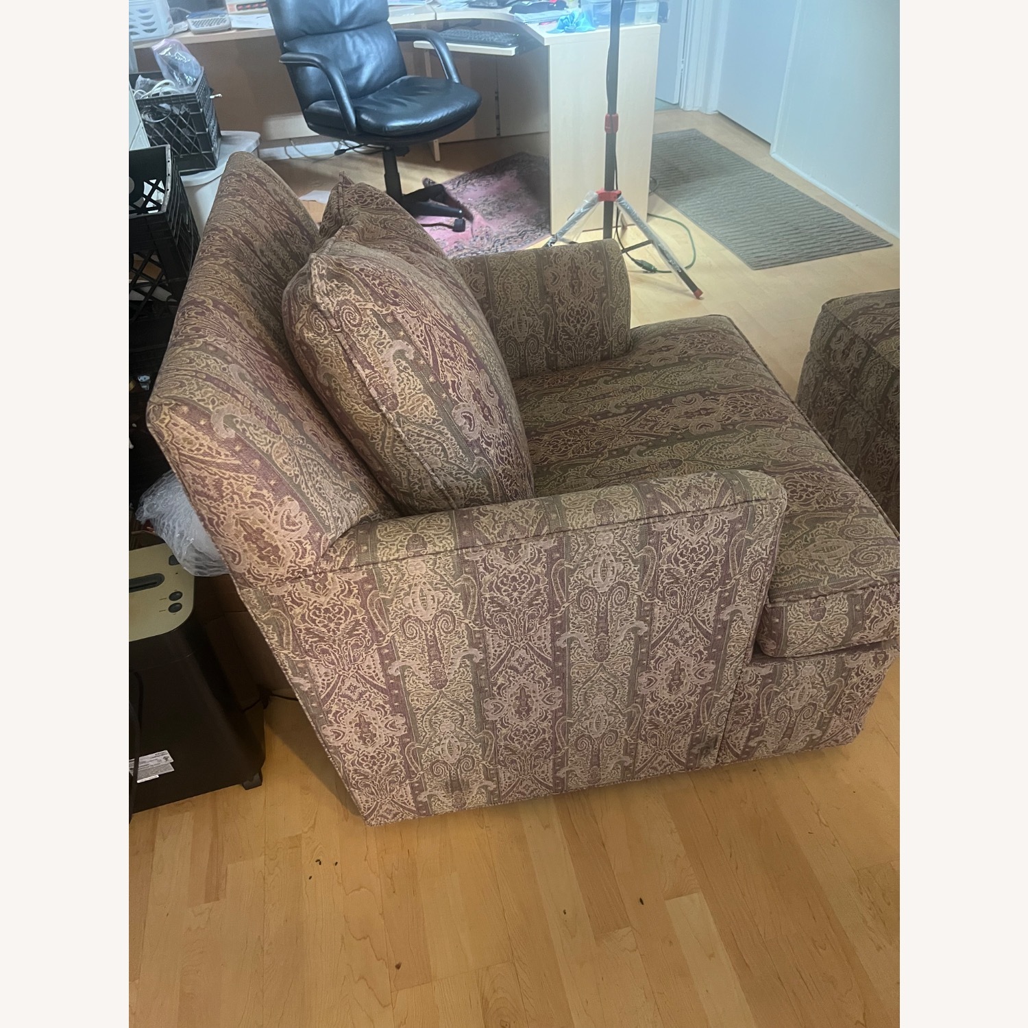 Paisl Sage Fabric Chair Ottoman  - image-2