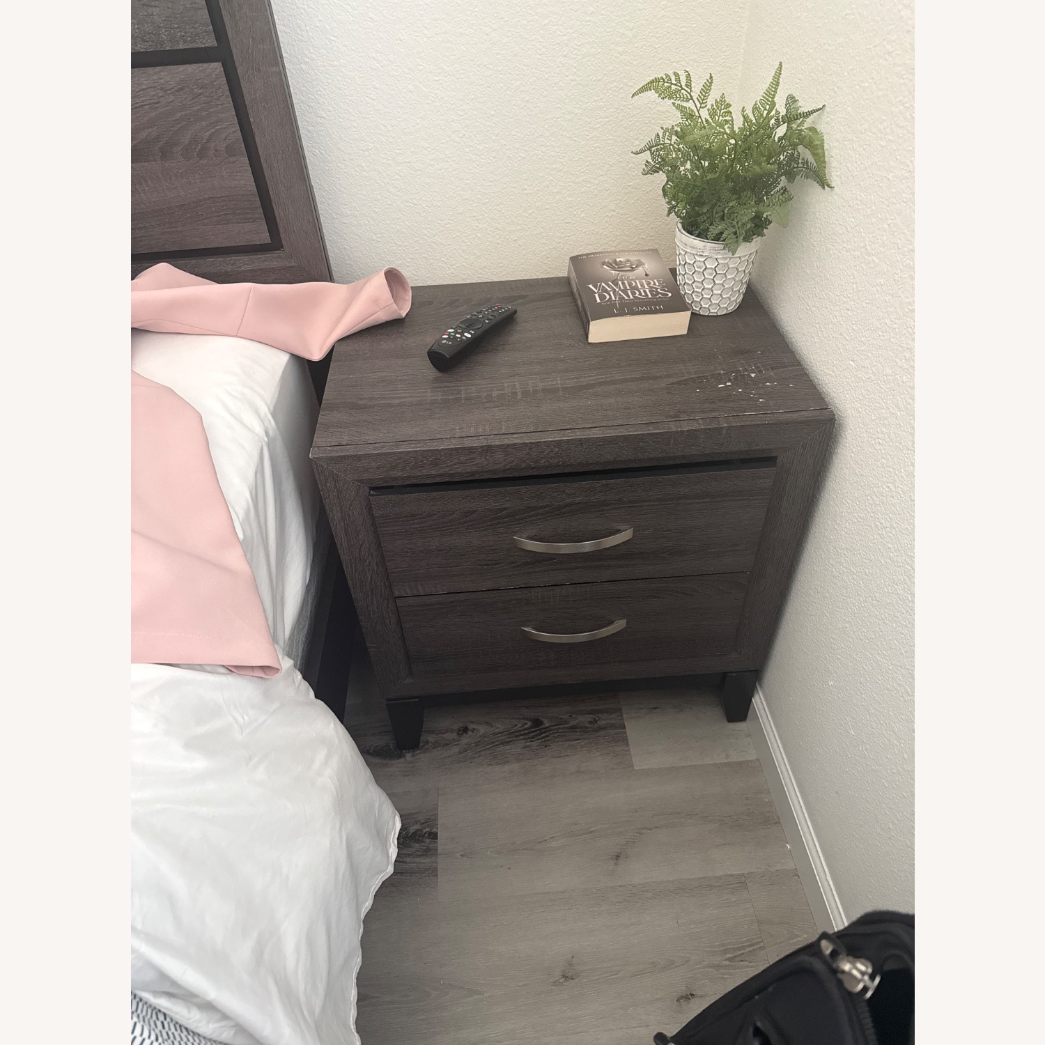 Dark Gray Nightstand - image-1