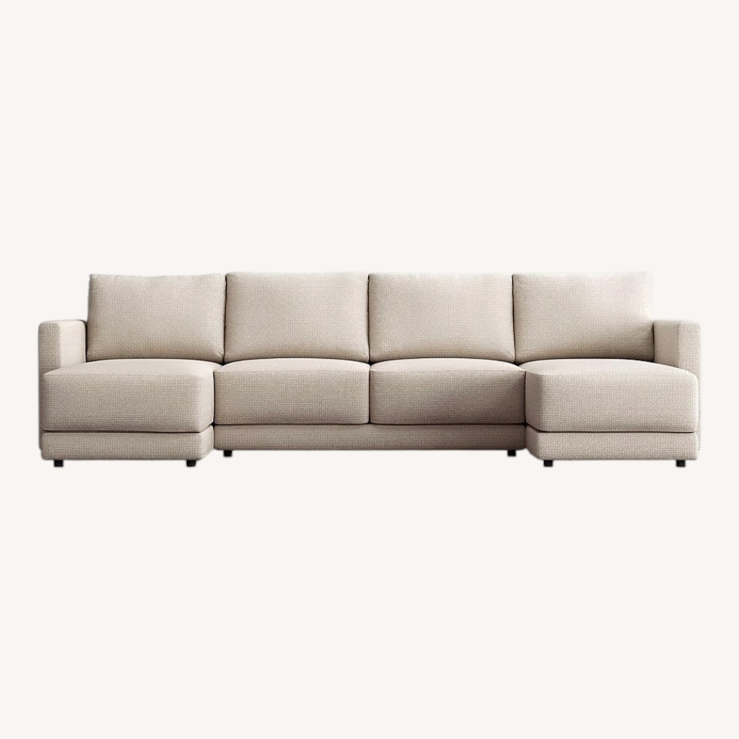 Crate & Barrel Gather Deep 3-Piece U-Shaped Sectional Sofa with Double Chaise Lounge - image-0