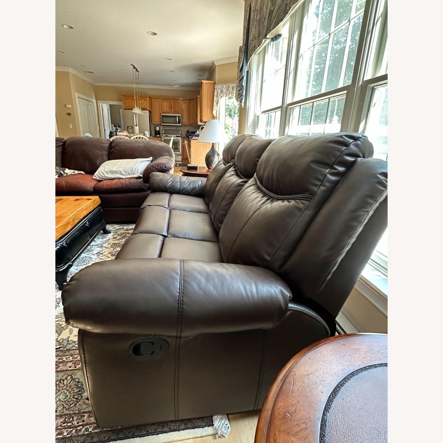 Raymour & Flanigan Dark Brown 3+ Seater Sofa - image-2