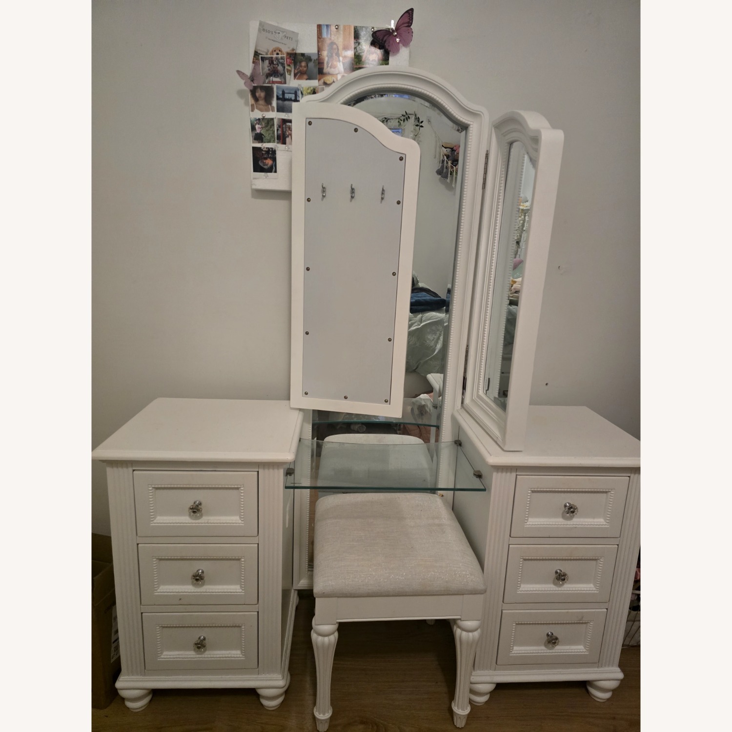White Wood Dresser - image-1