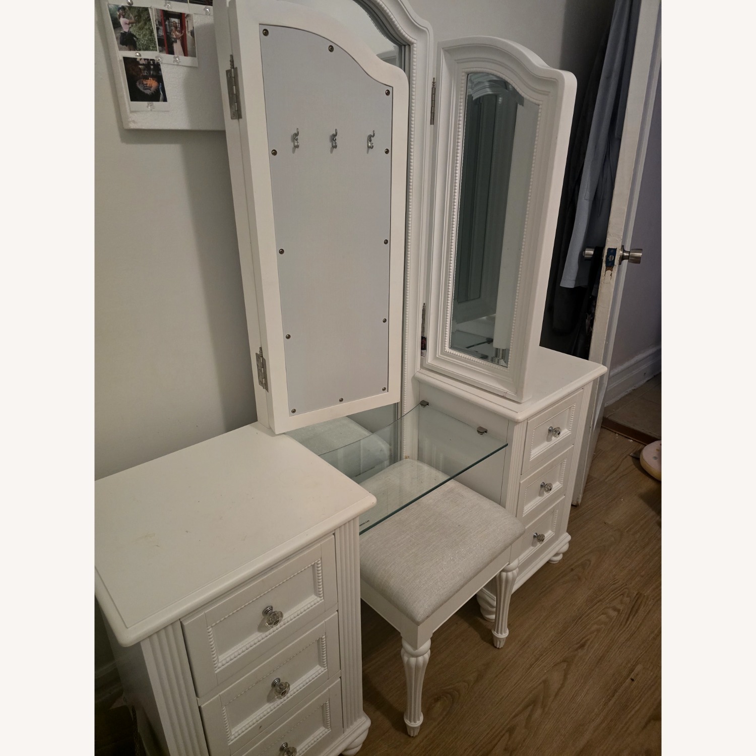 White Wood Dresser - image-2