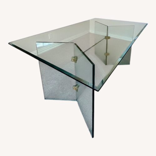 Used Tonelli Design Glass Dining Table for sale on AptDeco