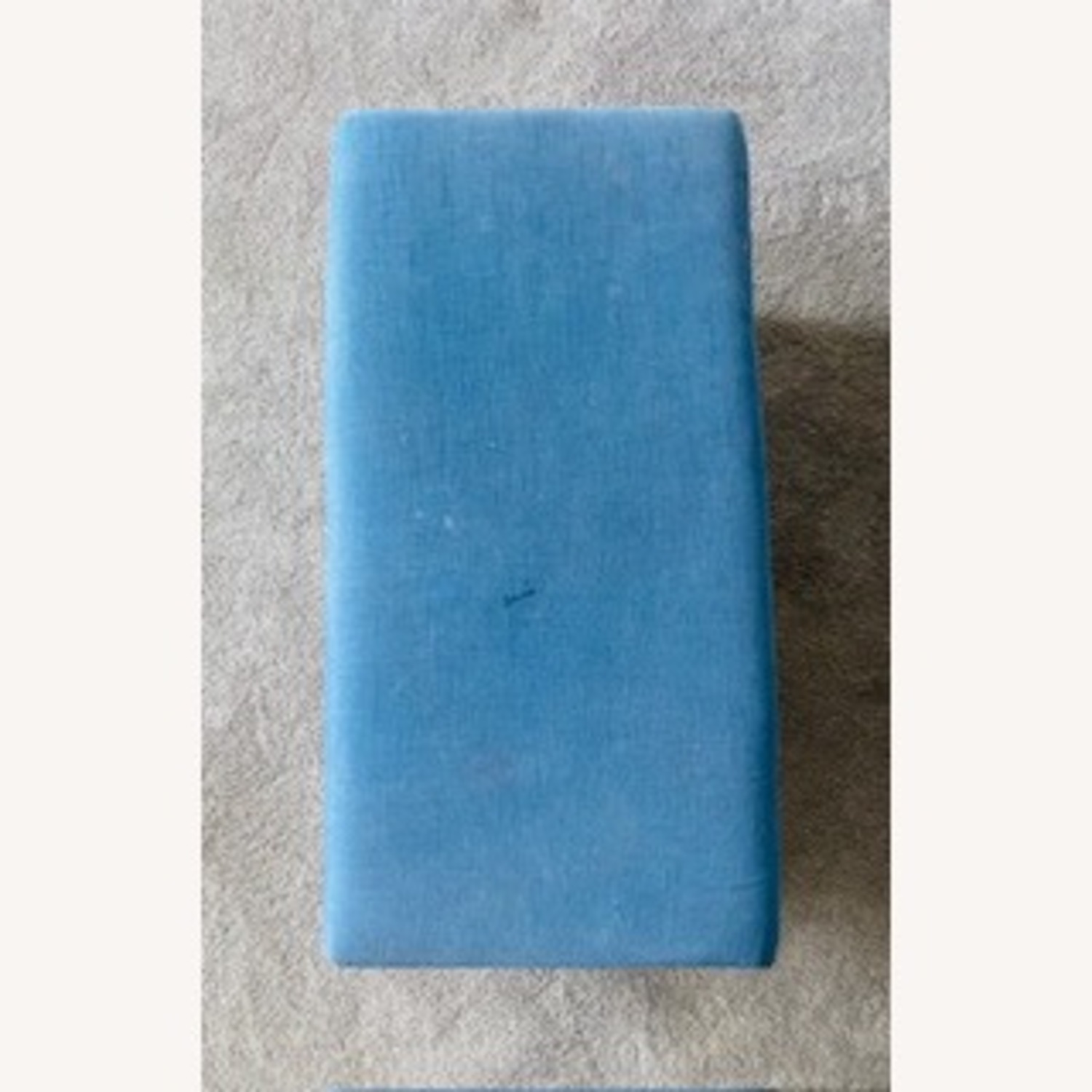 Blue Fabric Storage Ottoman - image-2