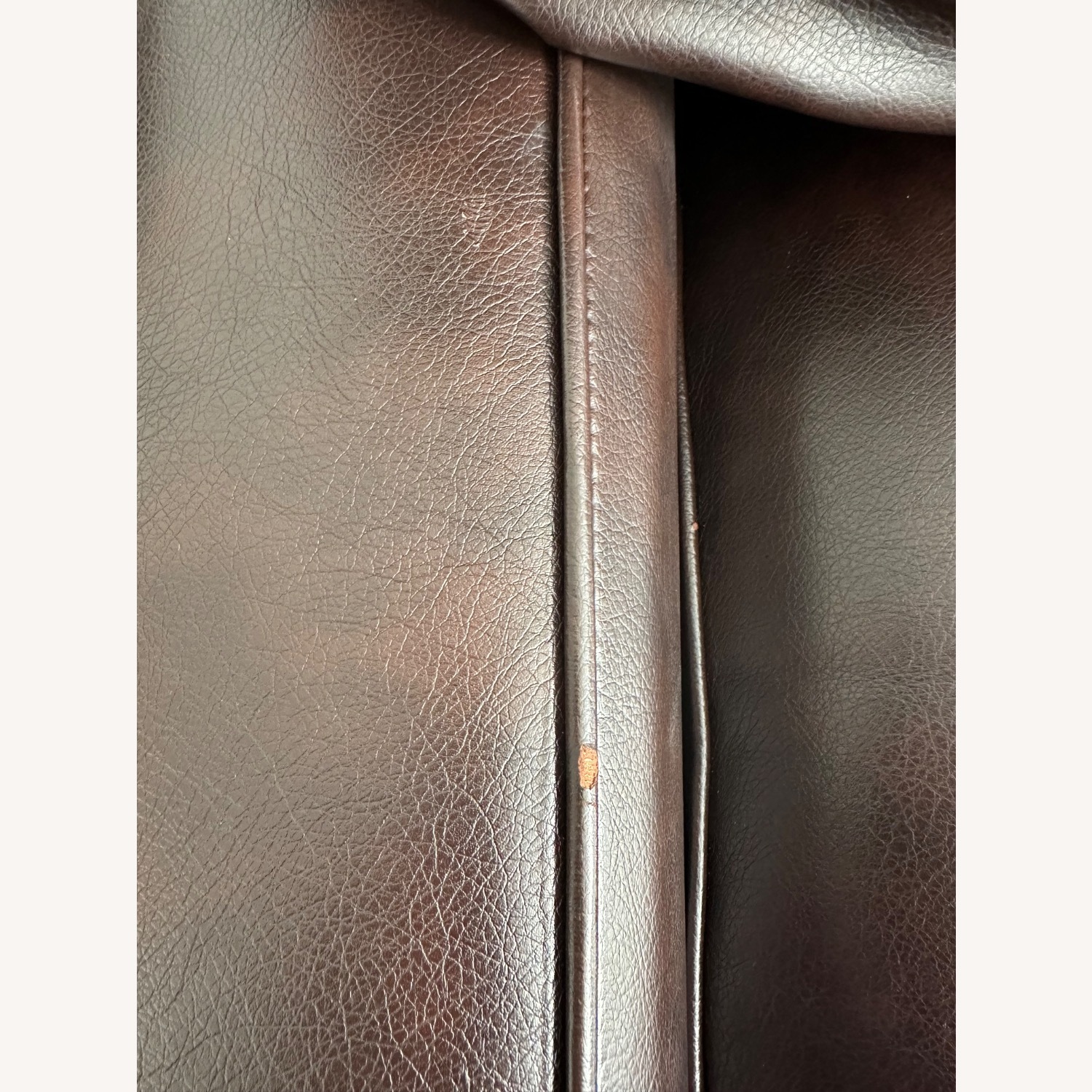 Dark Brown Leather 2 Seater Sofa - image-3