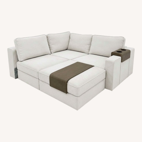 Used LoveSac Light Gray Fabric 4 Piece Sectional for sale on AptDeco