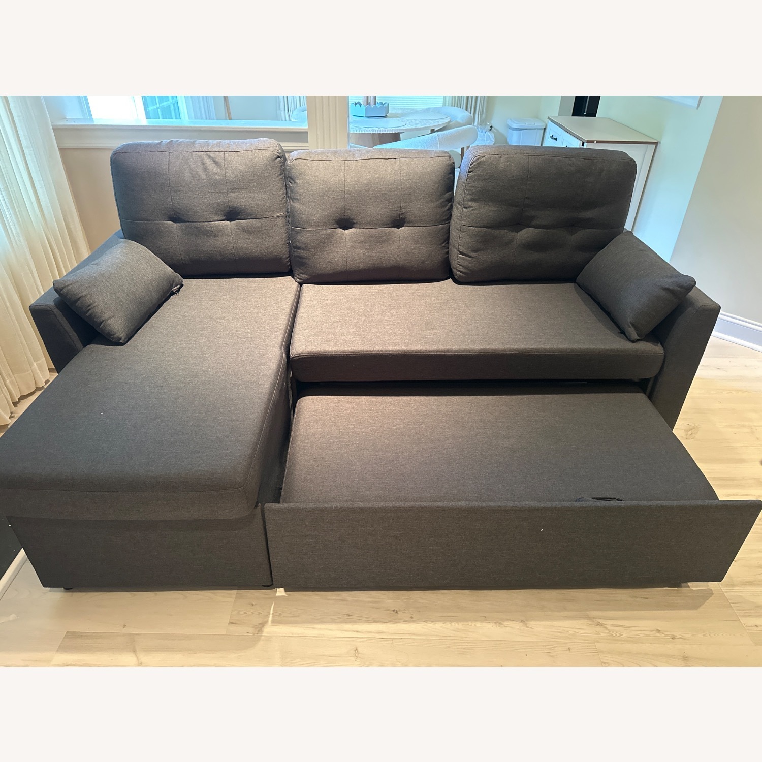 VANACC Linen Pull Out Sofa Bed - image-1