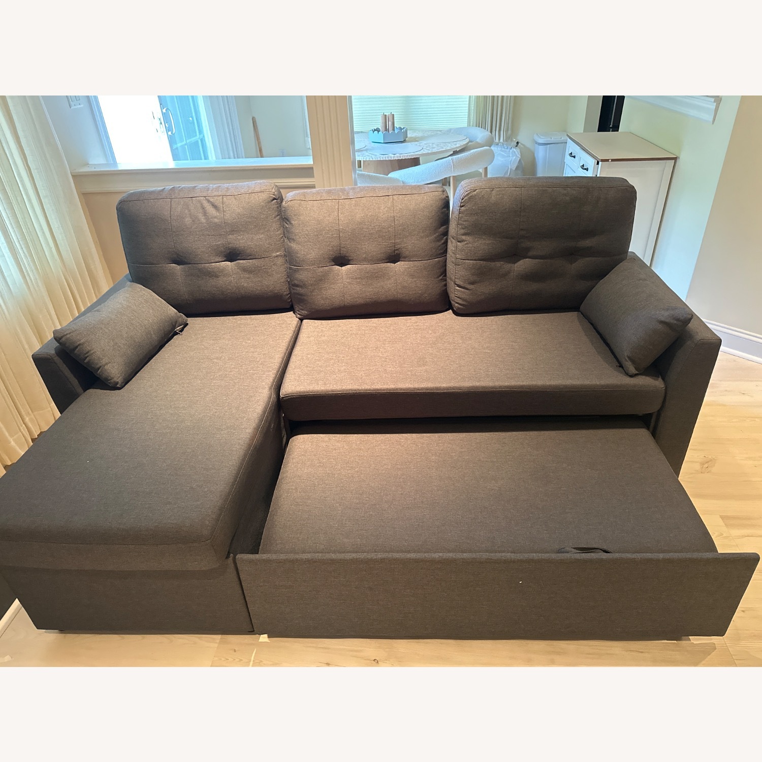 VANACC Linen Pull Out Sofa Bed - image-5