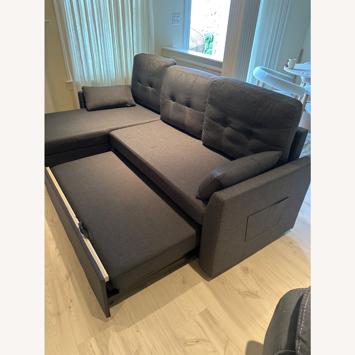 VANACC Linen Pull Out Sofa Bed - image-2