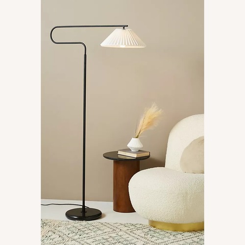 Used Harriet Paper Pleated Floor Lamp for sale on AptDeco