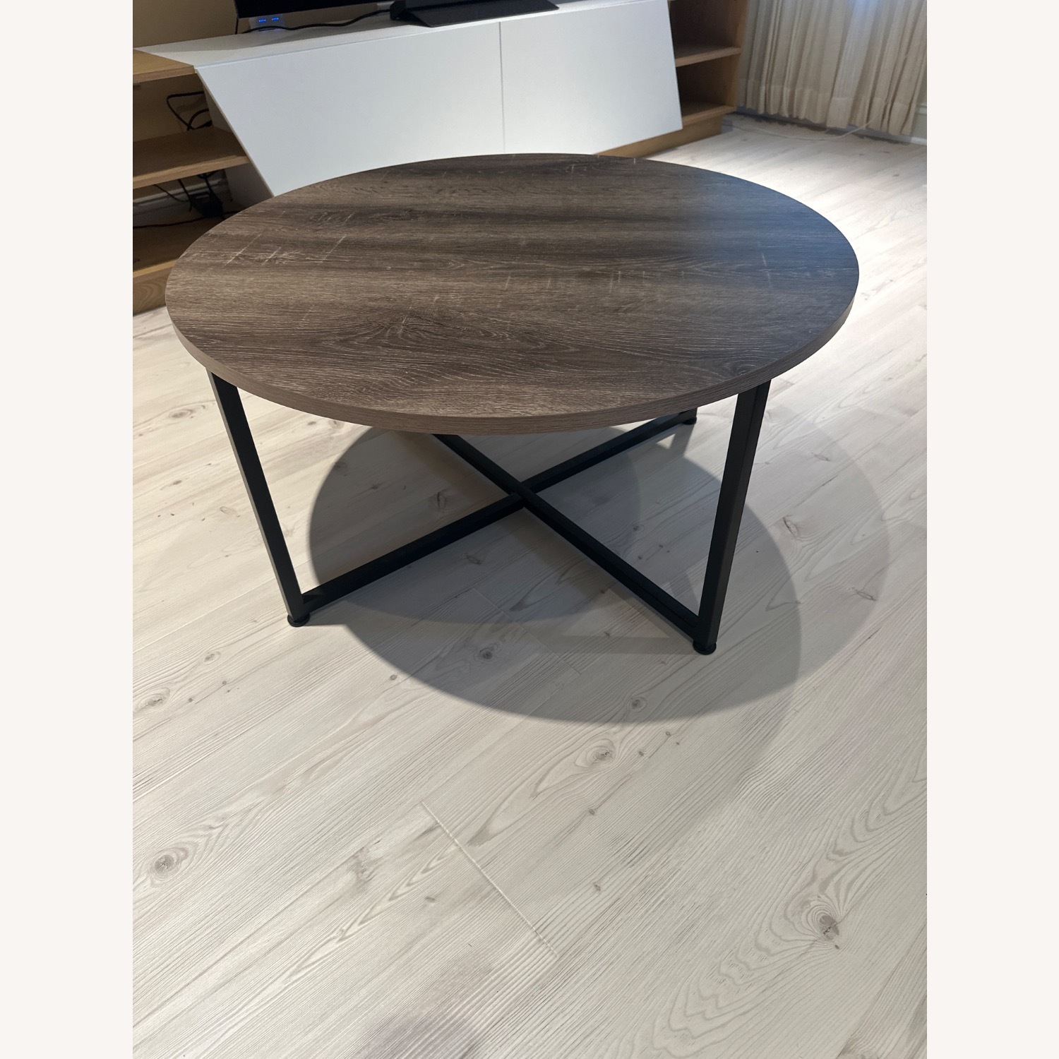 Household Essentials Jamestown Round Coffee Table - image-1