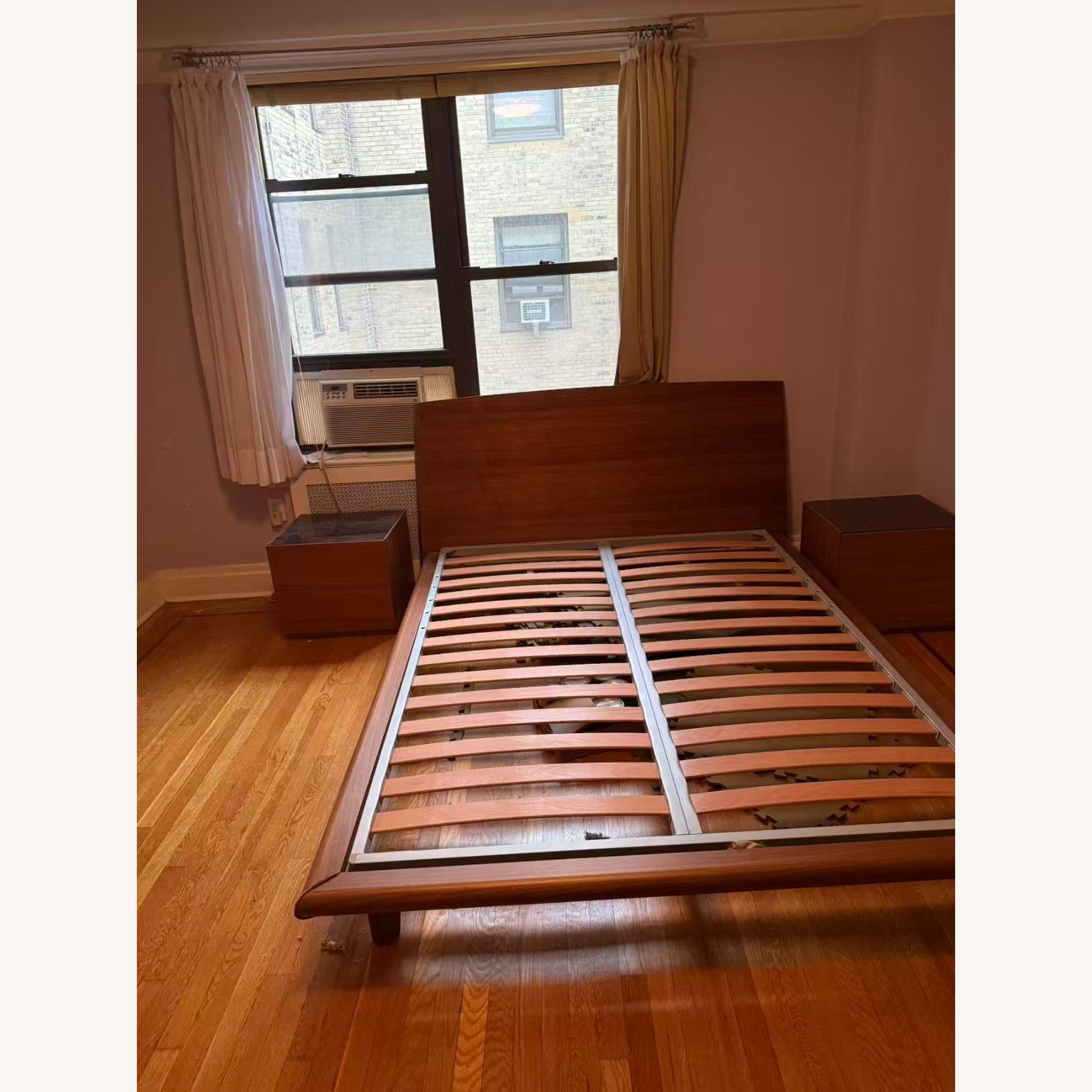 Calligaris Dark Brown Wood Queen Bed - image-2