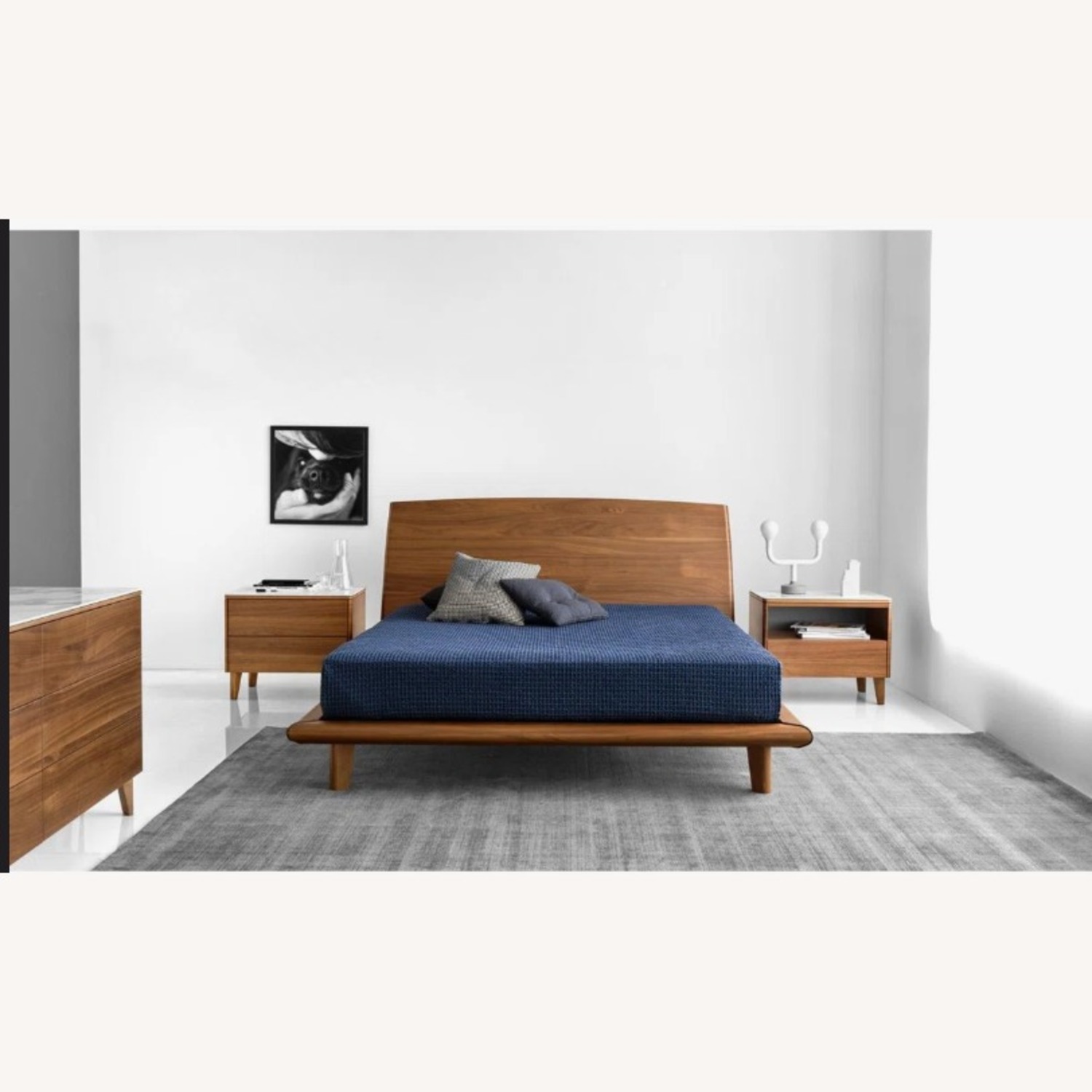 Calligaris Dark Brown Wood Queen Bed - image-3
