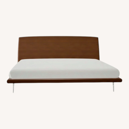 Used Calligaris Dark Brown Wood Queen Bed for sale on AptDeco