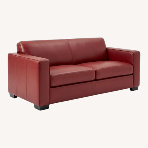 Used Room & Board Red Ian Leather Sofa for sale on AptDeco