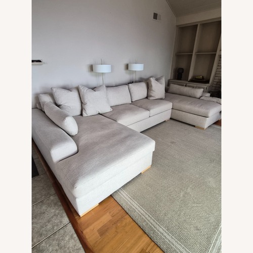 Used Nate/Jeremiah Natural Fabric 3+ Piece Sectional for sale on AptDeco