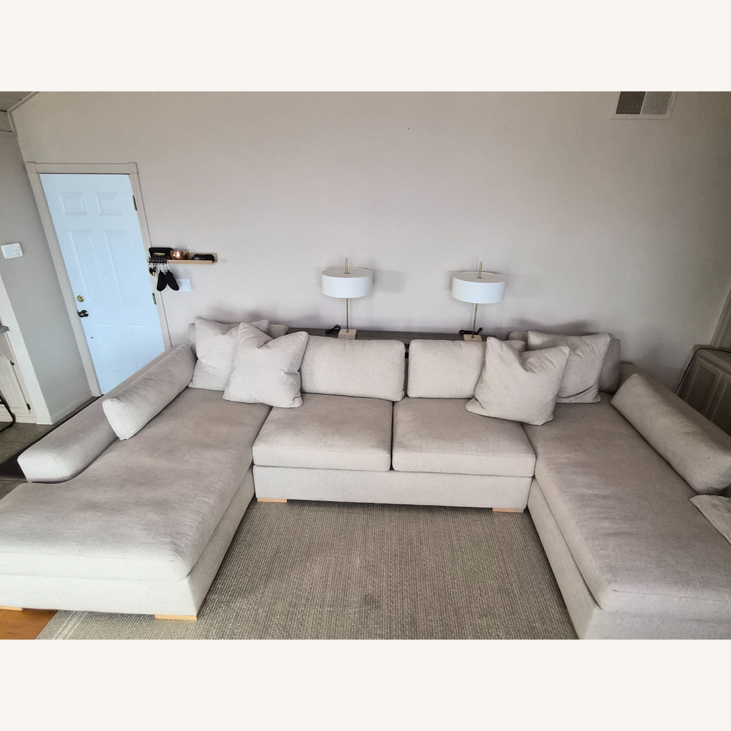 Nate/Jeremiah Natural Fabric 3+ Piece Sectional - image-7