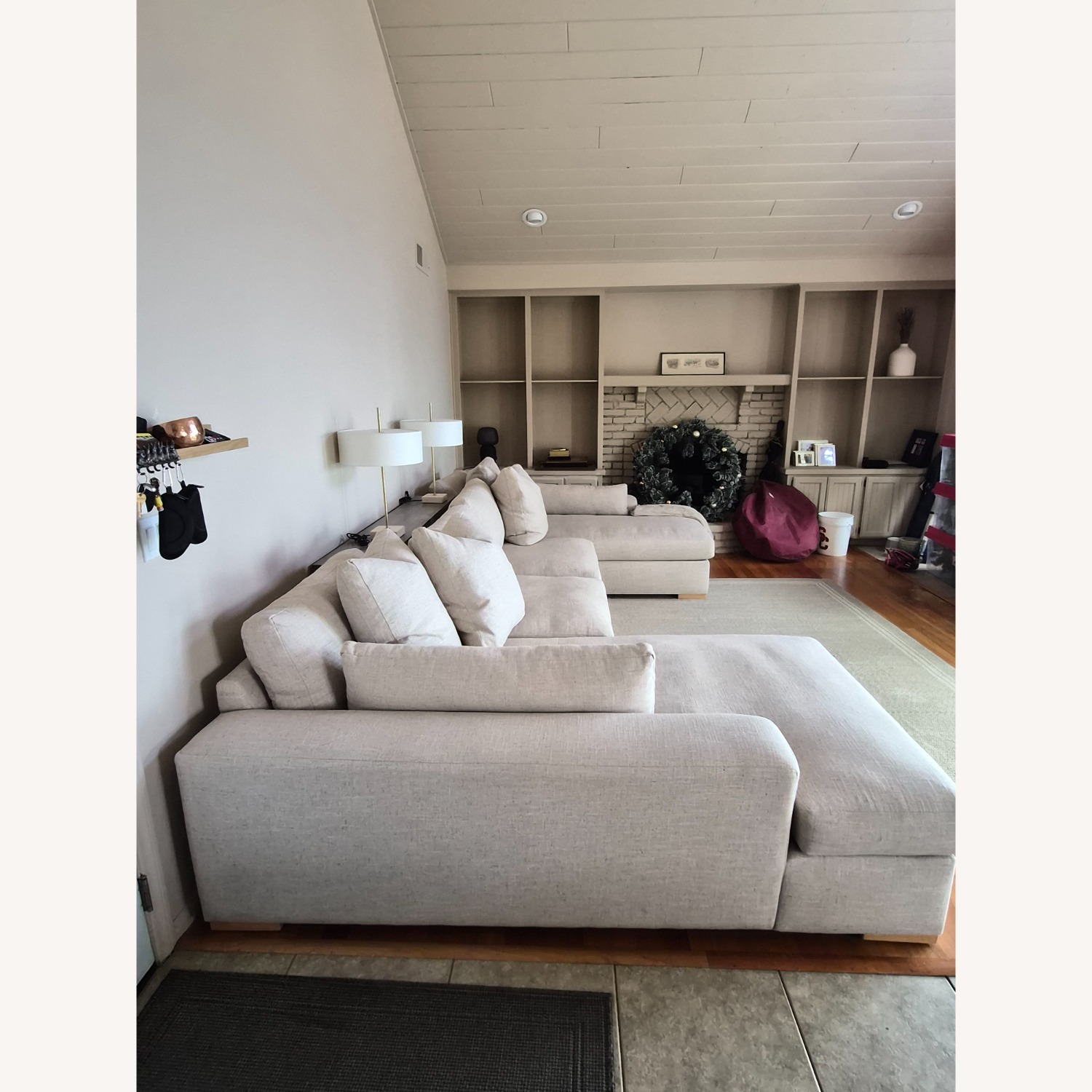 Nate/Jeremiah Natural Fabric 3+ Piece Sectional - image-3