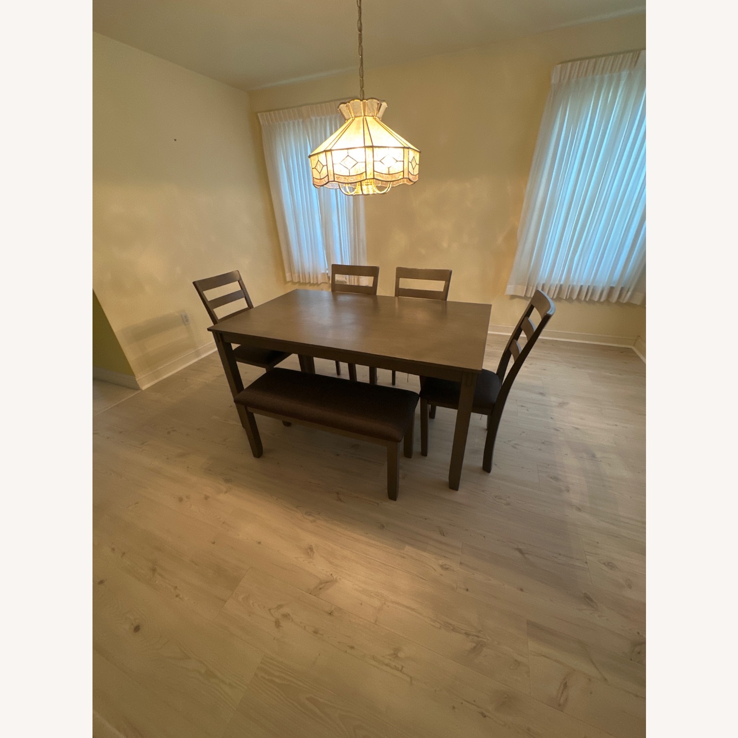 Amazon Light Gray Wood Dining Set - image-2