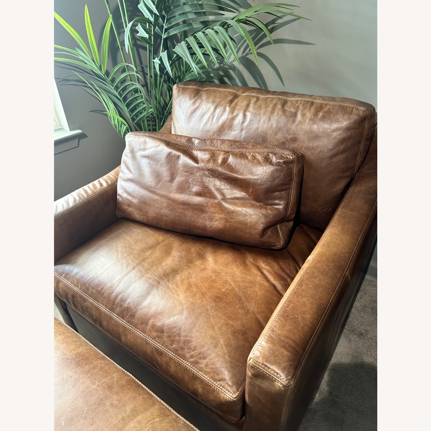 Restoration Hardware Original Belgian Classic Slope Arm Leather Chair - image-4