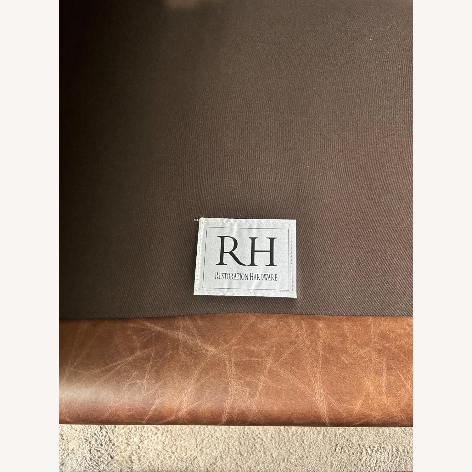 Restoration Hardware Original Belgian Classic Slope Arm Leather Chair - image-6