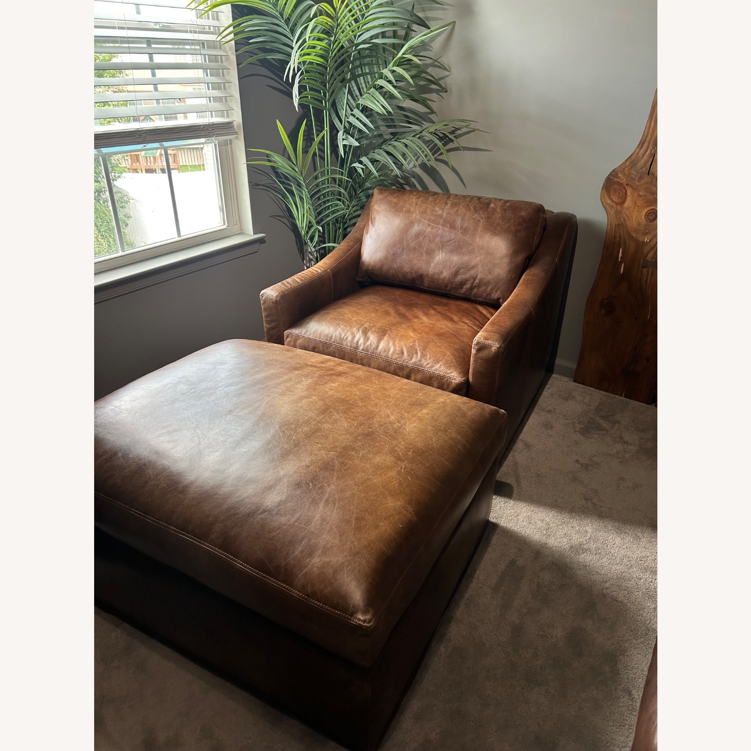 Restoration Hardware Original Belgian Classic Slope Arm Leather Chair - image-2