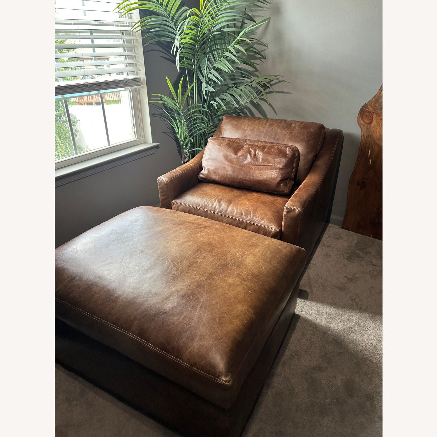 Restoration Hardware Original Belgian Classic Slope Arm Leather Chair - image-1