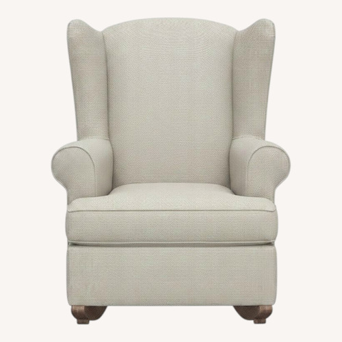 Used Pottery Barn Wingback Light Gray Nursing Chair for sale on AptDeco