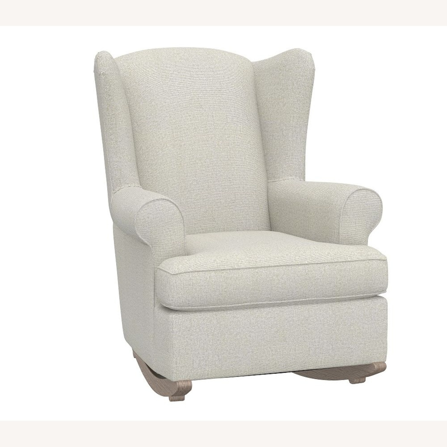Pottery Barn Wingback Light Gray Nursing Chair - image-6