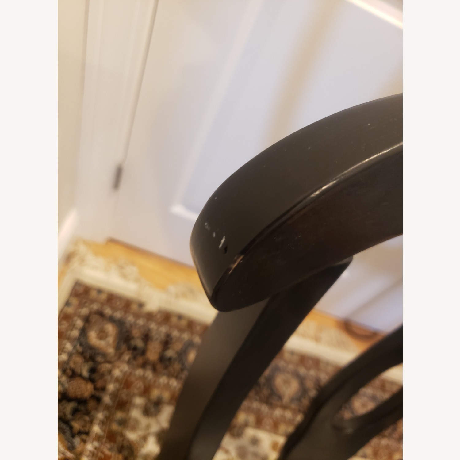 Vintage/Antique Black Wood Dining Chairs - image-9
