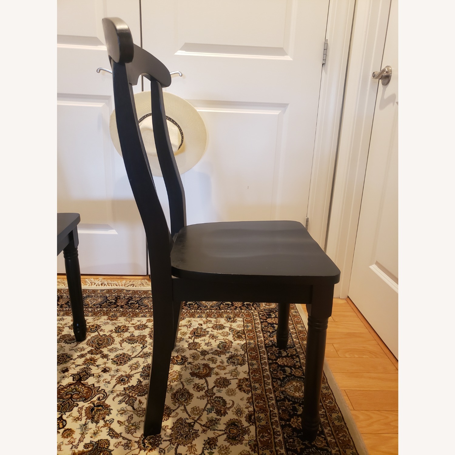 Vintage/Antique Black Wood Dining Chairs - image-14