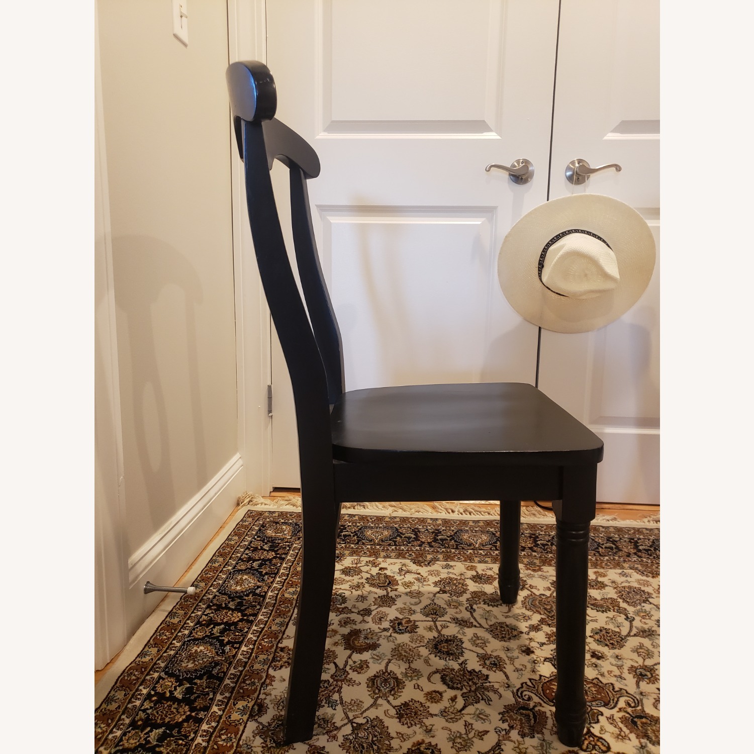 Vintage/Antique Black Wood Dining Chairs - image-13