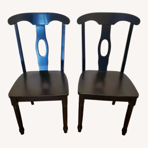 Used Vintage/Antique Black Wood Dining Chairs for sale on AptDeco