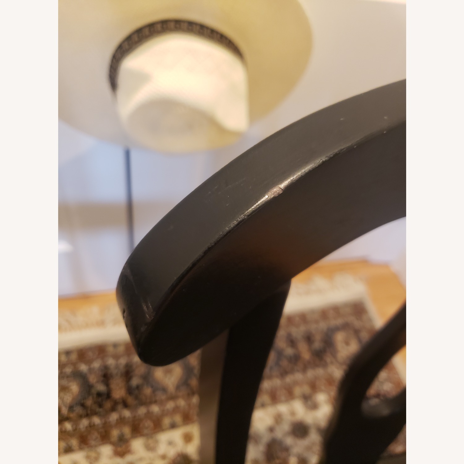 Vintage/Antique Black Wood Dining Chairs - image-4