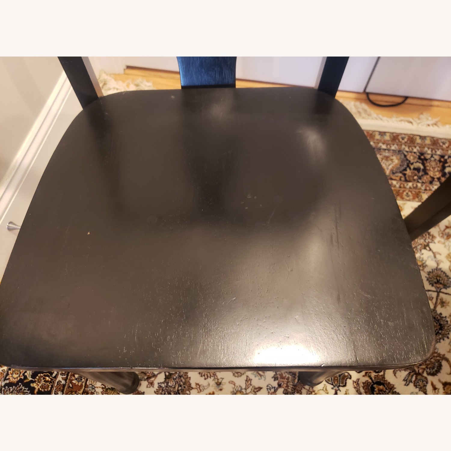 Vintage/Antique Black Wood Dining Chairs - image-8
