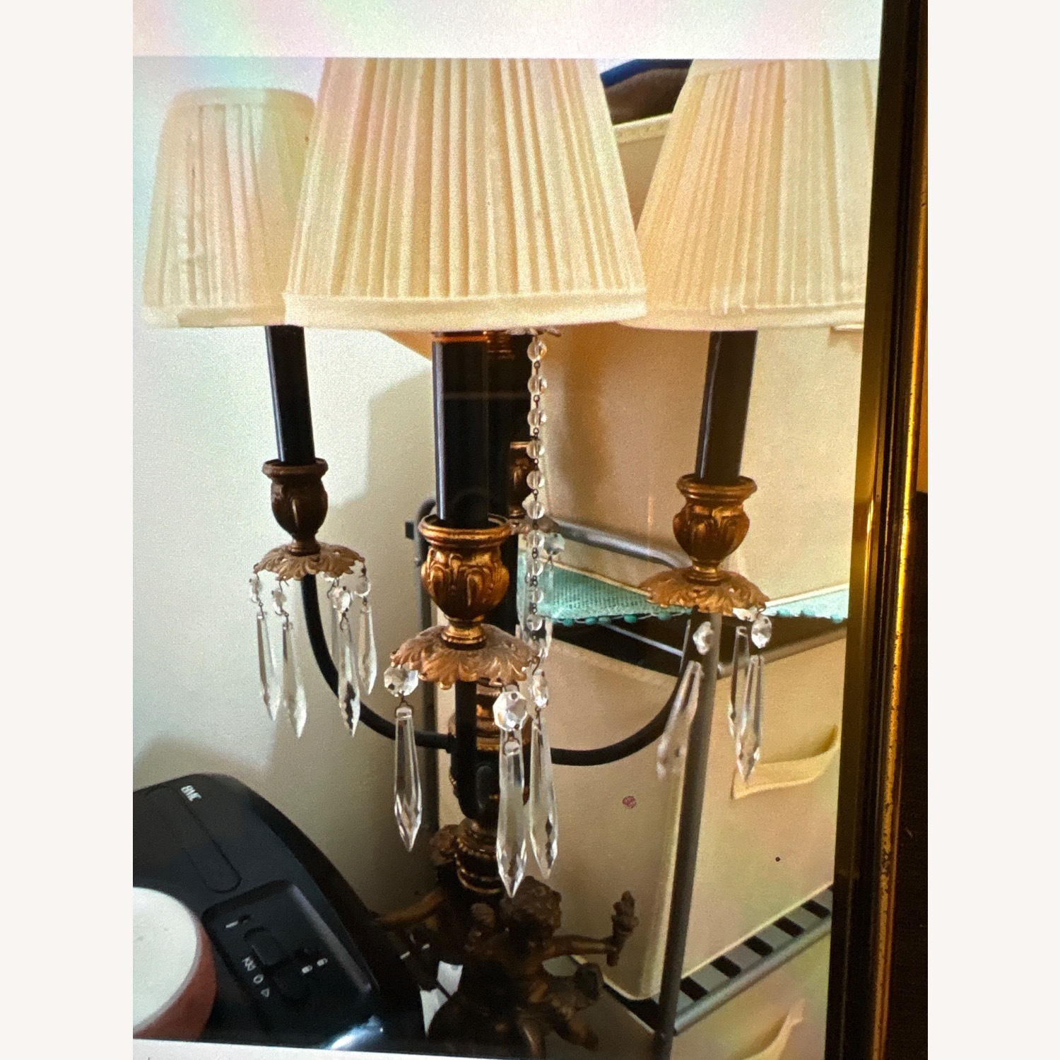 Vintage/Antique Finds Dark Brown Metal Table Lamp - image-2
