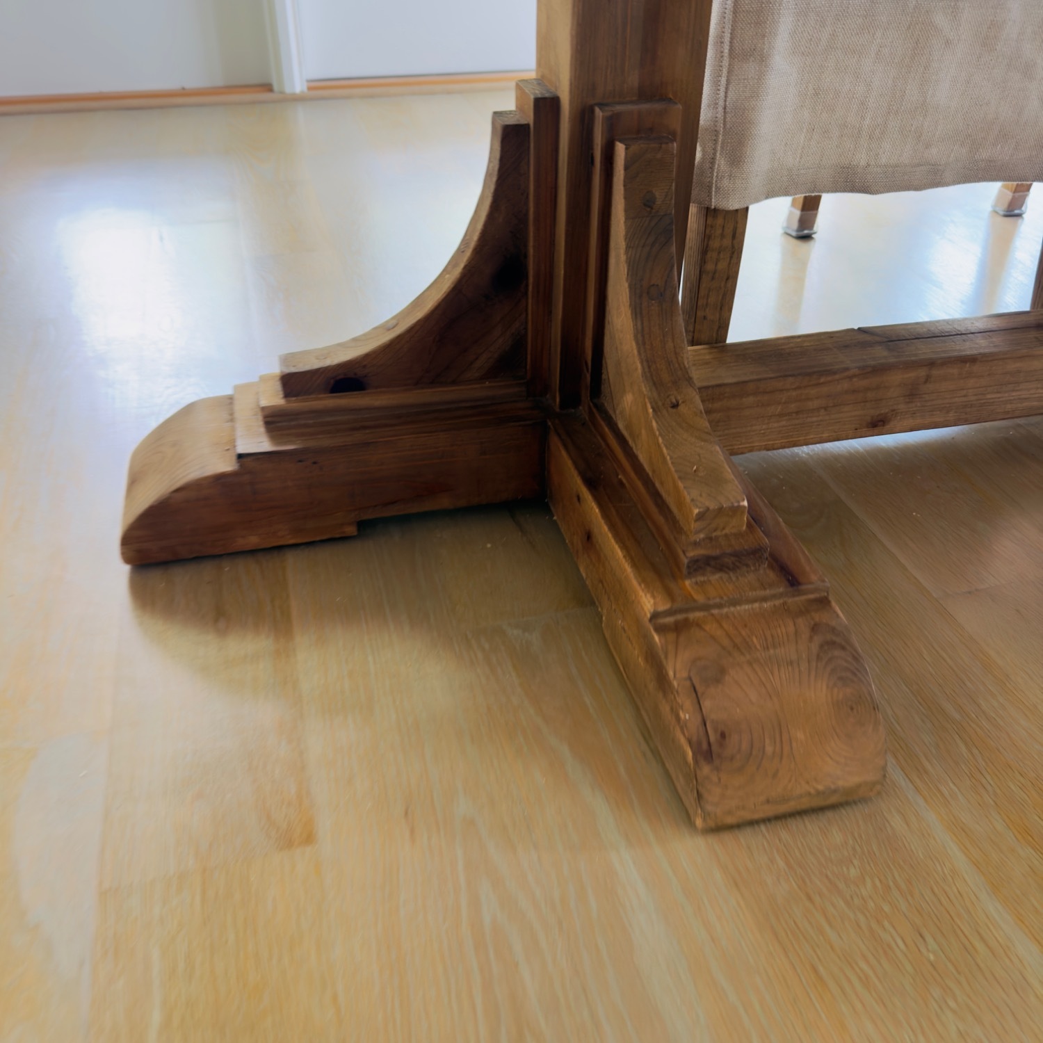 Restoration Hardware 20th C. Reclaimed Pine & Zinc Trestle Table - image-3