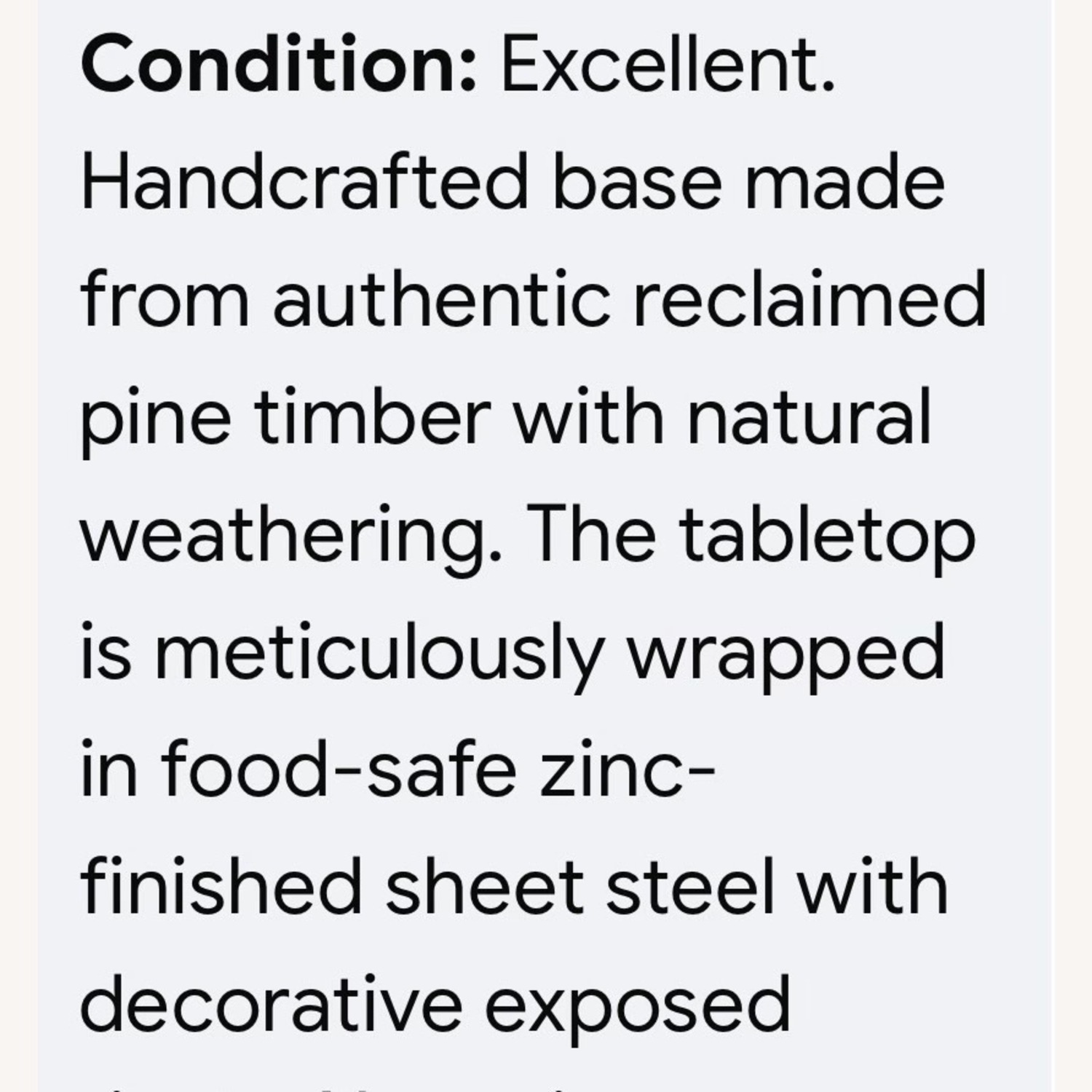 Restoration Hardware 20th C. Reclaimed Pine & Zinc Trestle Table - image-9