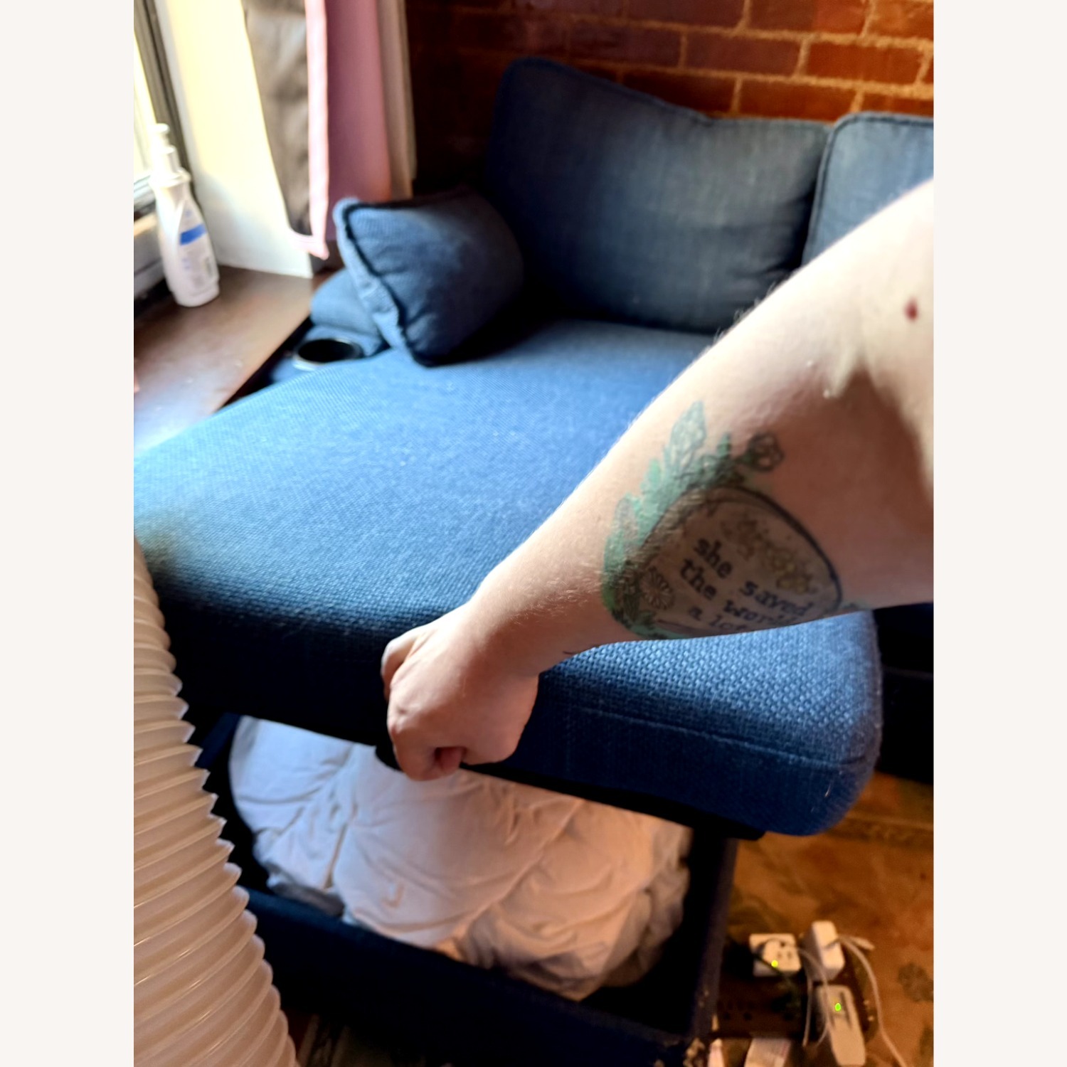 Sofa Bed Sleeper W Reversible Storage Chaise - image-5