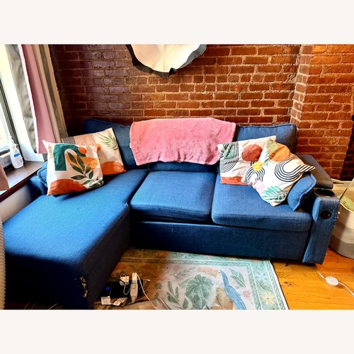 Used Sofa Bed Sleeper W Reversible Storage Chaise for sale on AptDeco