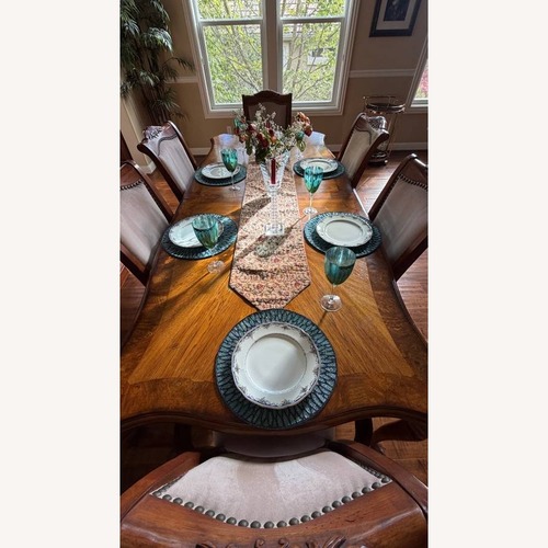 Used Dining Table with 6 Chairs With Backrest for sale on AptDeco