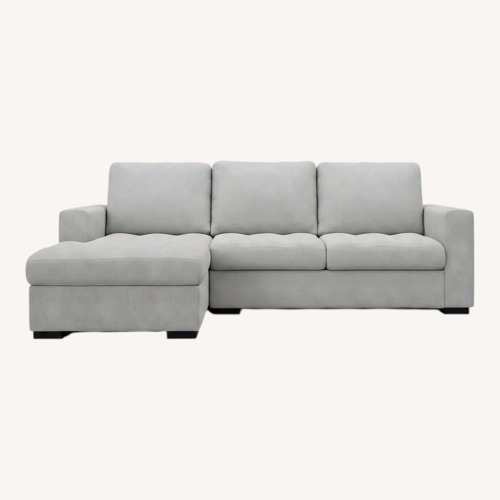 Used Rooms To Go Light Gray 2 Piece Sectional for sale on AptDeco