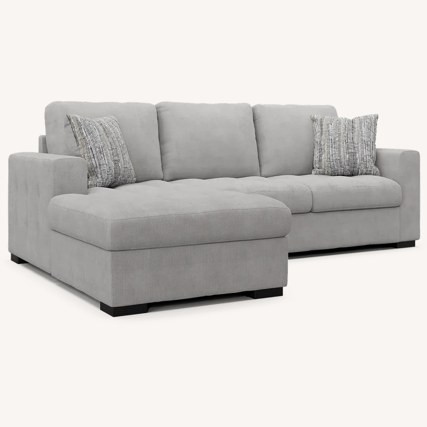 Rooms To Go Light Gray 2 Piece Sectional - image-7