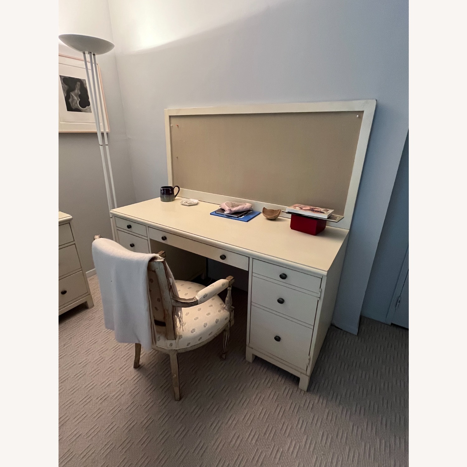 Ethan Allen Antque White Wall Unit - image-3