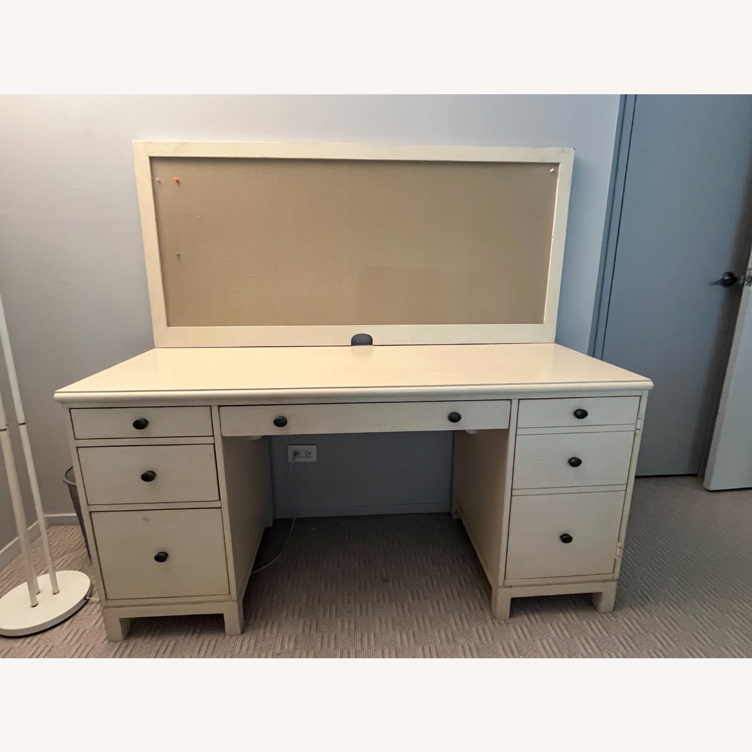 Ethan Allen Antque White Wall Unit - image-4