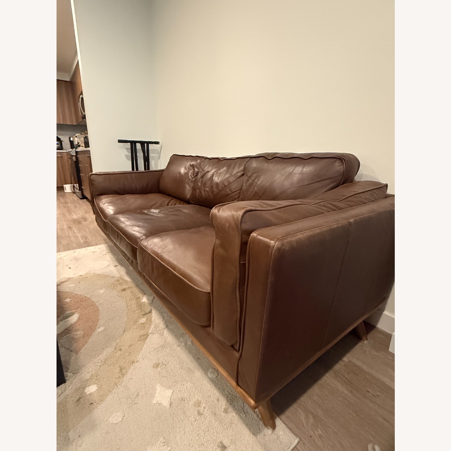 Article Timber 90" Leather Sofa - Charme Chocolate - image-2