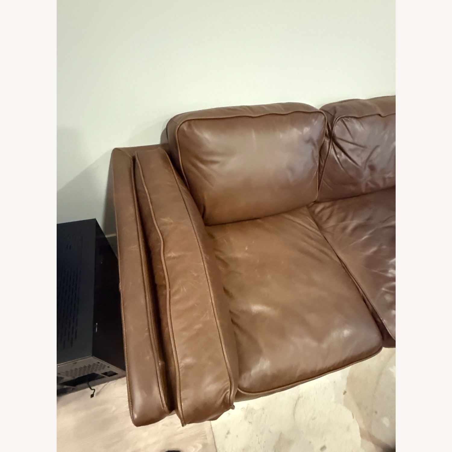 Article Timber 90" Leather Sofa - Charme Chocolate - image-5